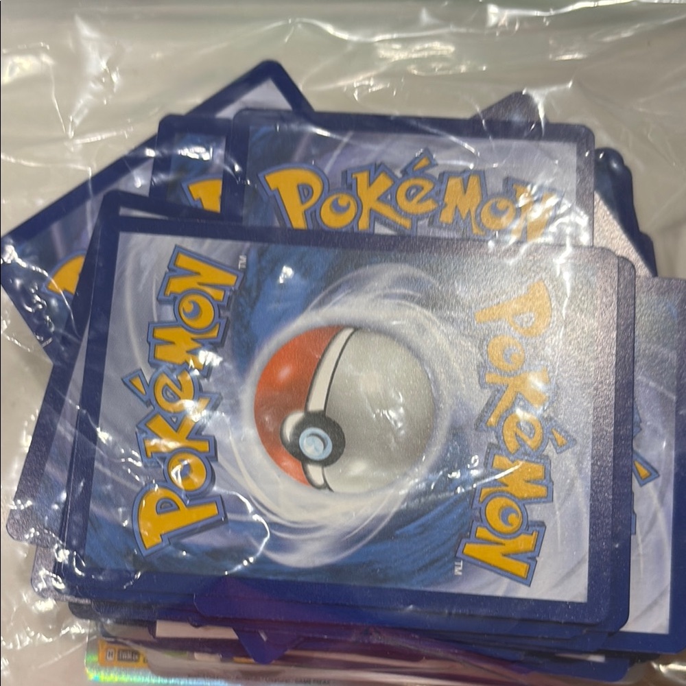 Pokemon Card Collection with Blue and Yellow Design